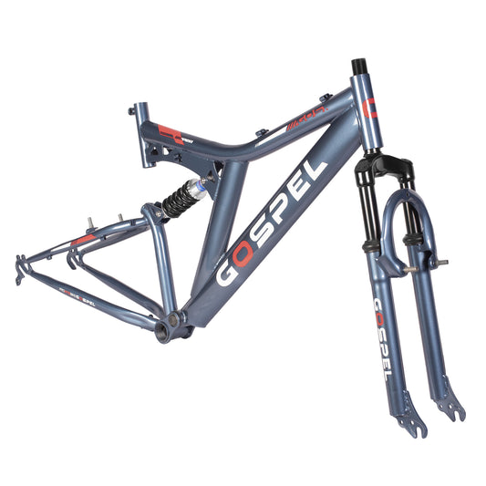 combo Cuadro y suspensión para bicicleta R 29 doble suspensión azul