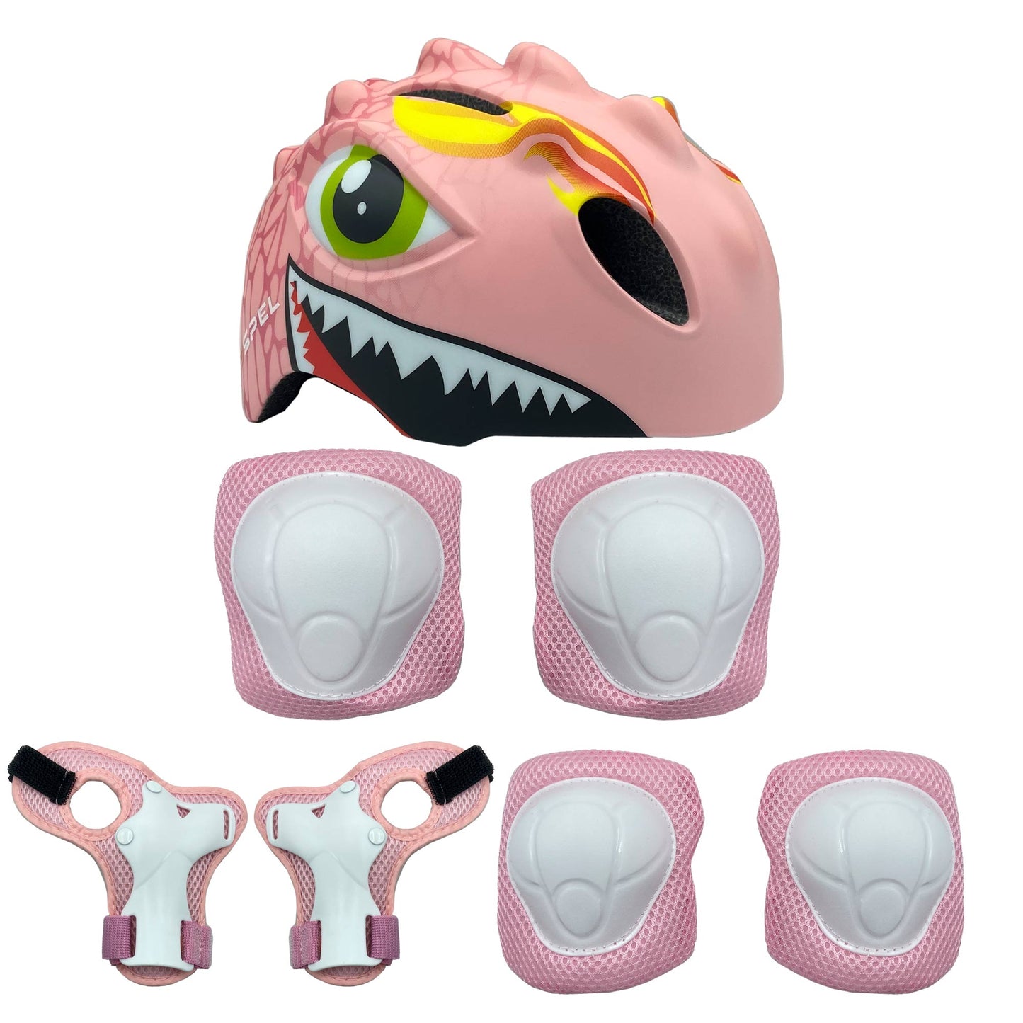 Casco y kit de seguridad infantil GOSPEL rosa