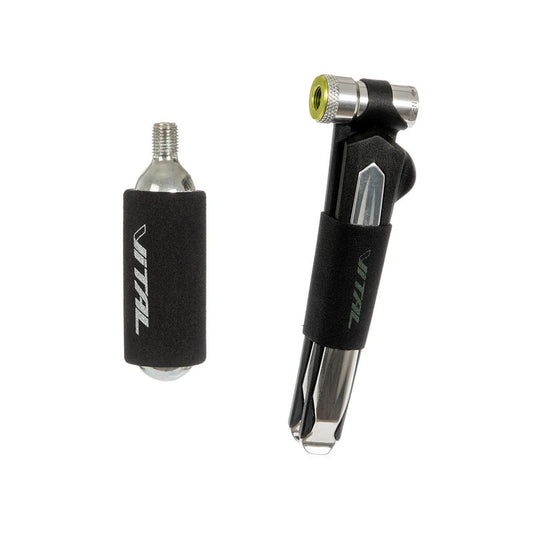 2 en 1 Boquilla para cartucho de CO2 y desmontador para llantas vital