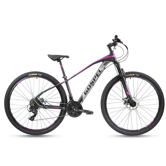 Bicicleta GOSPEL  R-29 Montaña Race 3X8V  negro/gris/violeta  Talla ch