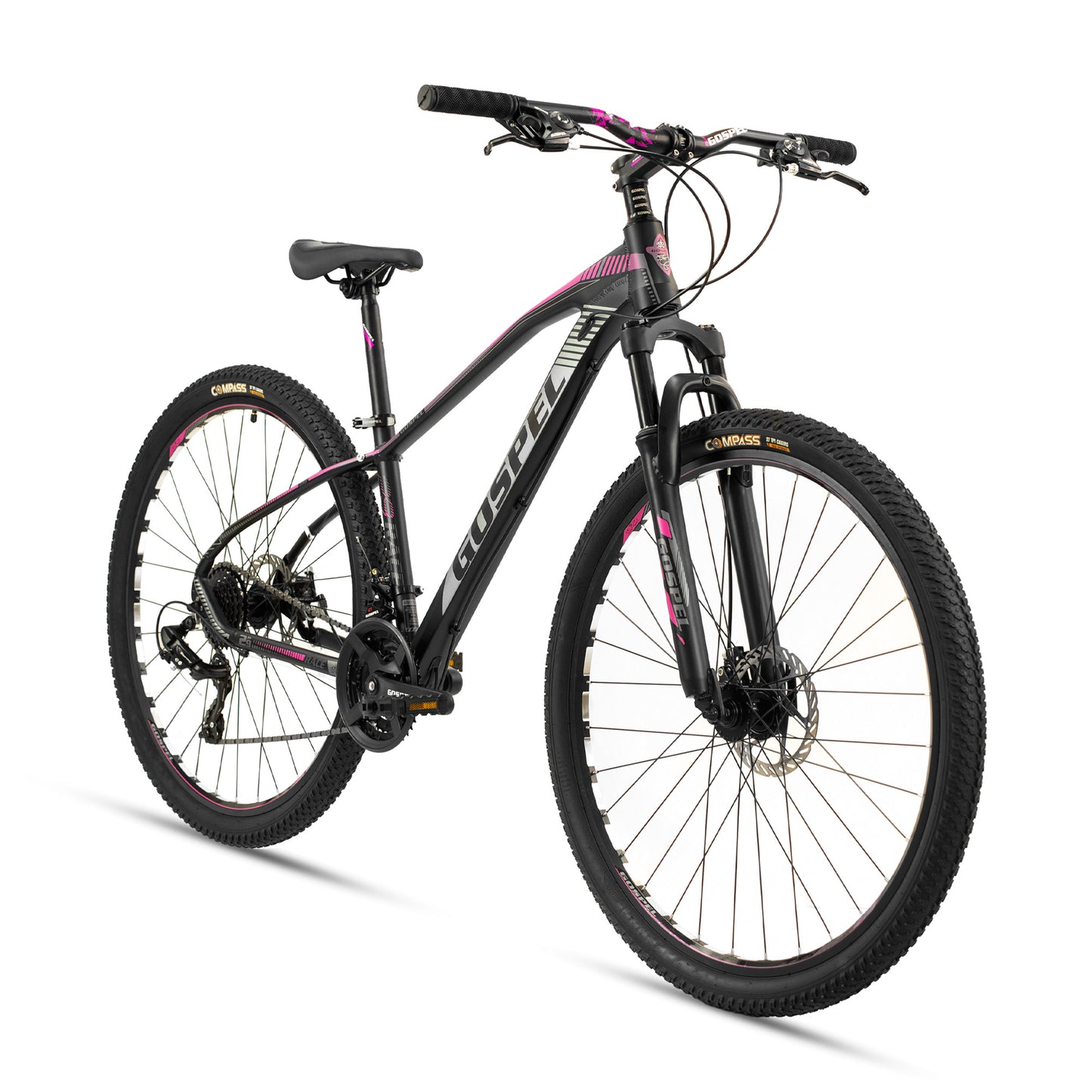 Bicicleta GOSPEL R-29 Montaña Race 3X8V negro/gris/violeta Talla ch