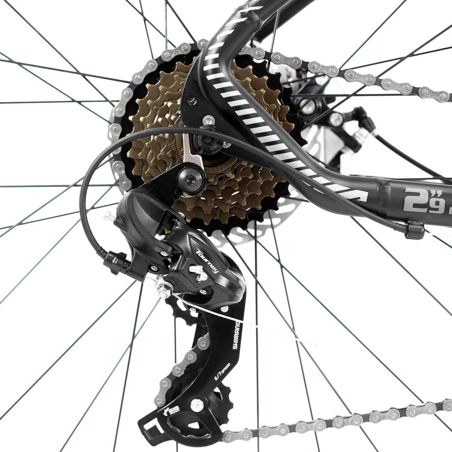 Bicicleta GOSPEL R-29 Montaña Race Alum 3X8V negro/gris/azul Talla G