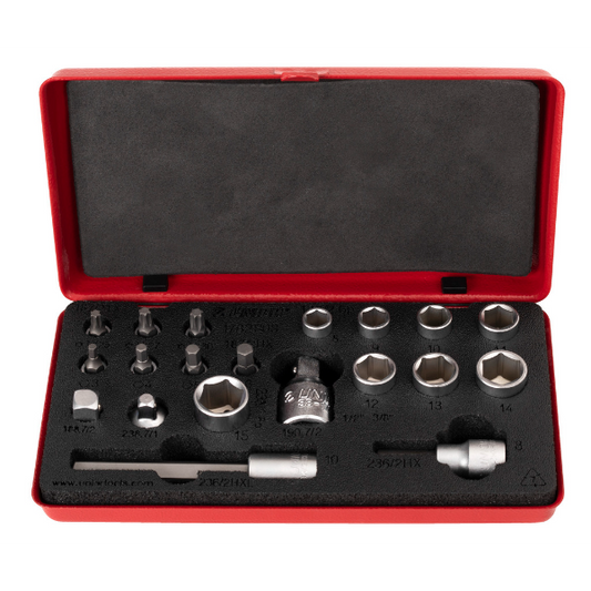 UNIOR Juego de llaves, dados y punta para torquímetro