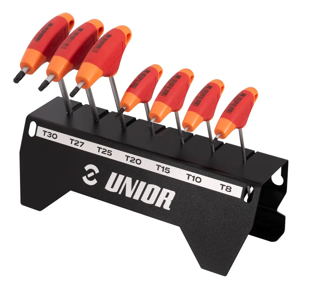 UNIOR Juego de llaves TX con mango en T 30/27/25/20/15/10/8