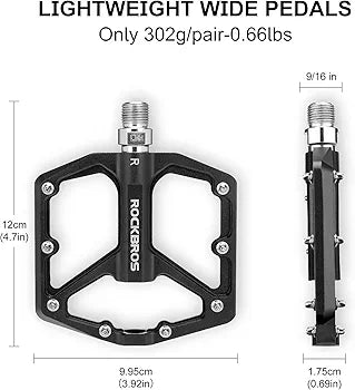 Pedales Rockbros aluminio 8 pines negro