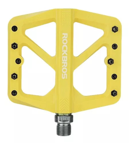 Pedales Rockbros 10 pines ultraligeros amarillos