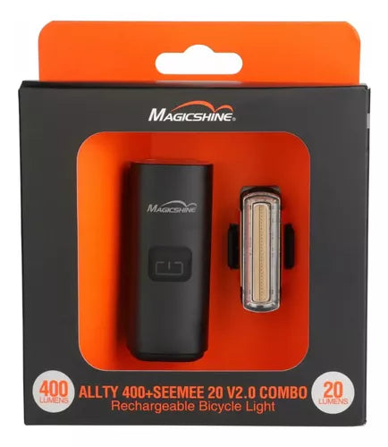 Kit luz delantera y trasera Magicshine recargable Allty 400 +Seemee 20