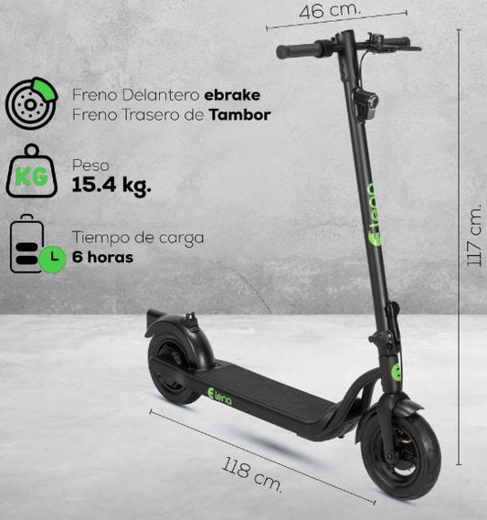Scooter electrico GF - N05 10" 350W 36V 7.8 AH freno de tambor y ebrake E - lena