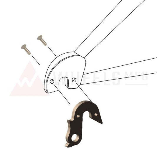 PATA DE CAMBIO CUADRO / DESVIADOR 244 CONTRA RELOJ