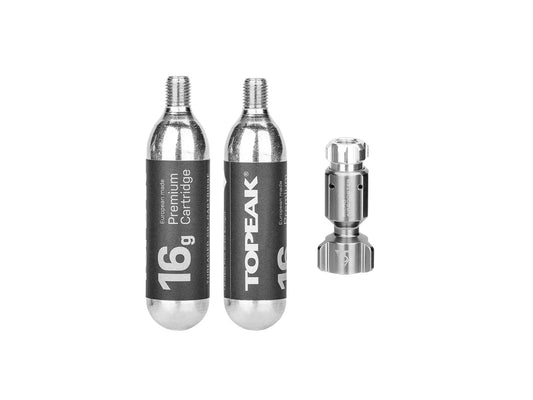 Kit De boquilla y cartuchos de C02 con portánfora Topeak Ninja CO2