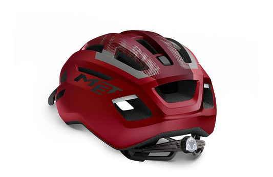 Casco MET all road rojo metálico