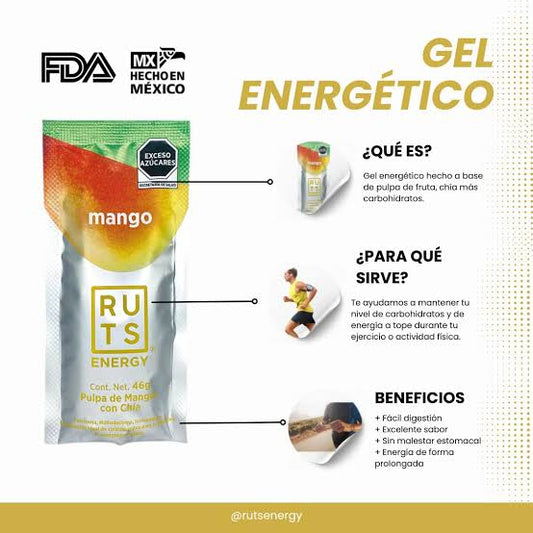 Gel Energético Ruts mango con chía