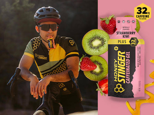 Gel honey stinger de kiwi / fresa y cafeína, para más power