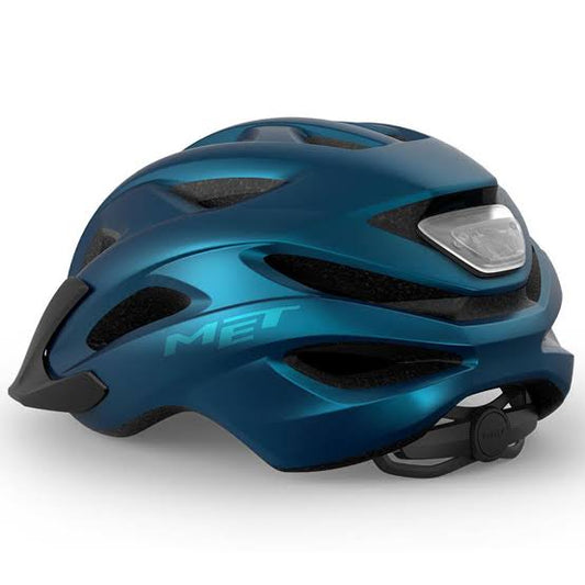 Casco MET crossover azul metálico