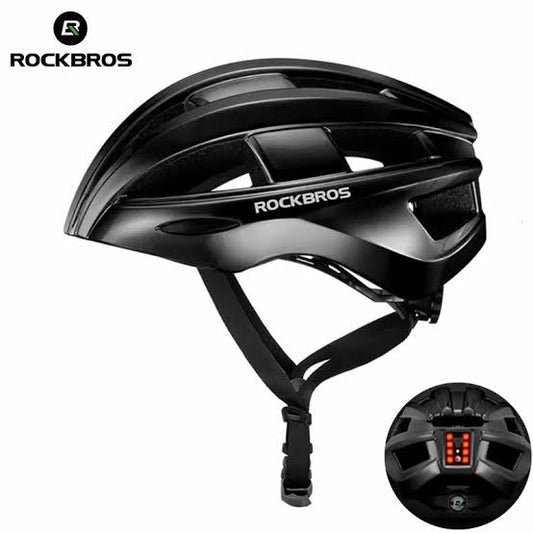 Casco Rockbros con luz trasera negro