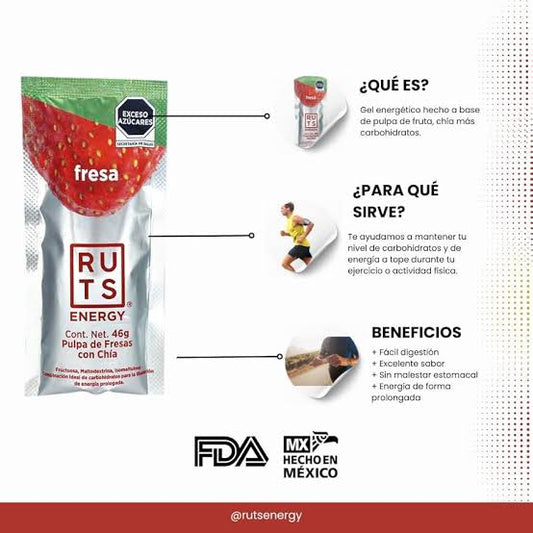 Gel Energético Ruts fresa con chía