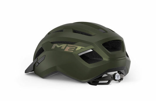 Casco MET all road verde militar