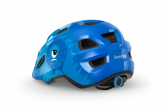 Casco MET hooray infantil azul monstruo