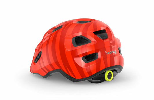 Casco MET hooray infantil rojo zebra