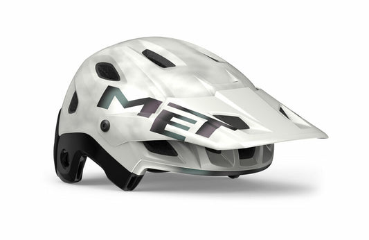 Casco MET Parachute full face desmontable 2 en 1 blanco / gris