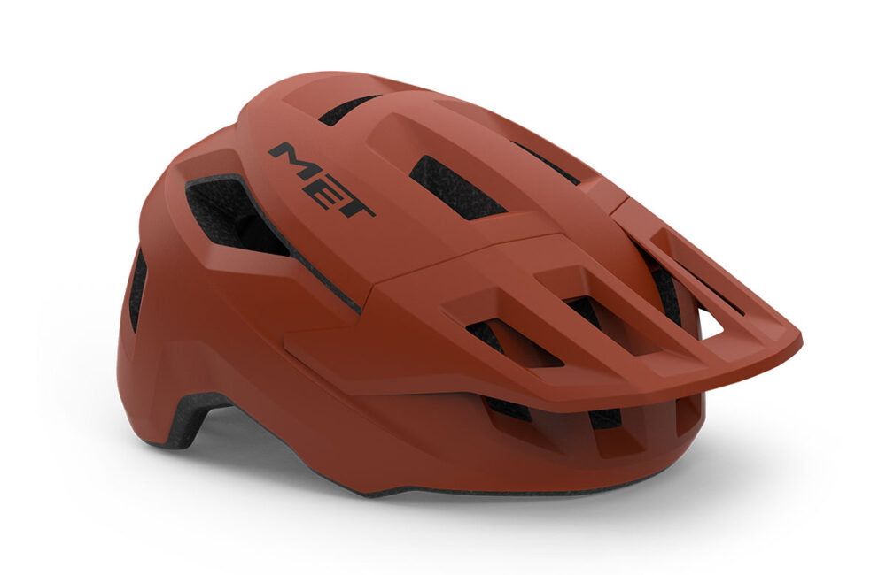 Casco MET SHELTER MIPS rojo ladrillo