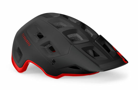 Casco MET Terranova negro / rojo