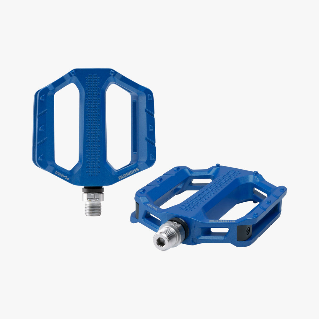 Pedales shimano de plataforma azul EF202