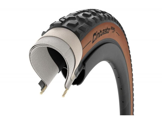 Llanta TR Pirelli cinturato gravel M 700x35 café