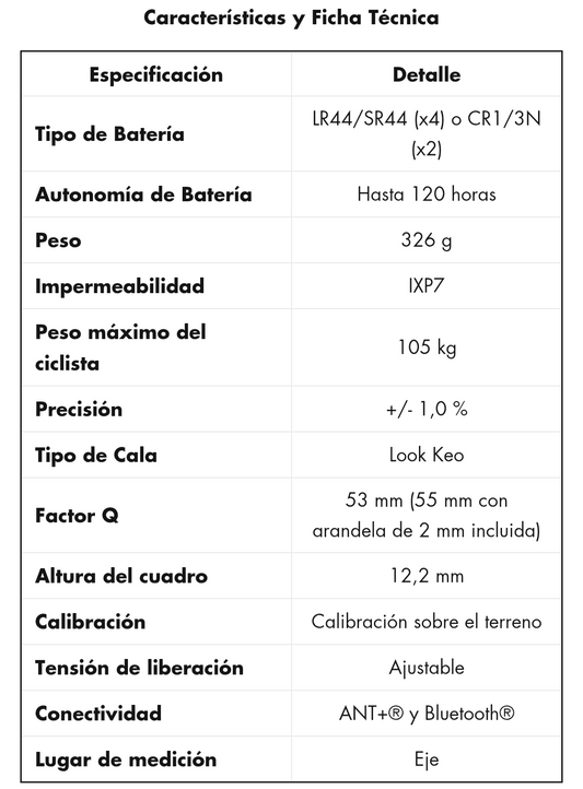 Pedales de grapa garmin con potenciómetro Rally PK200 look keo