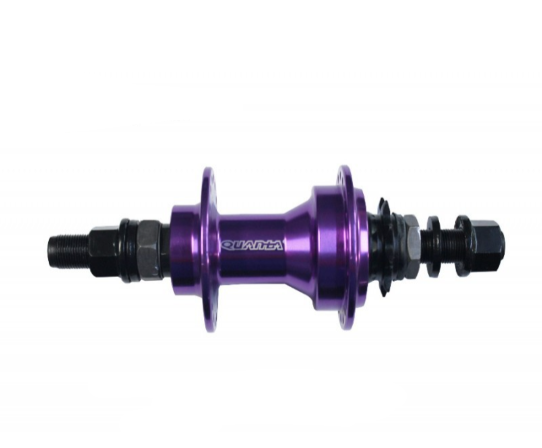 Maza trasera de cassette BMX eje 14 16T 36H Quando morada