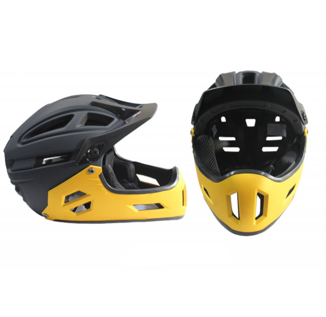 Casco full face VG desmontable para todas las edades negro / amarillo
