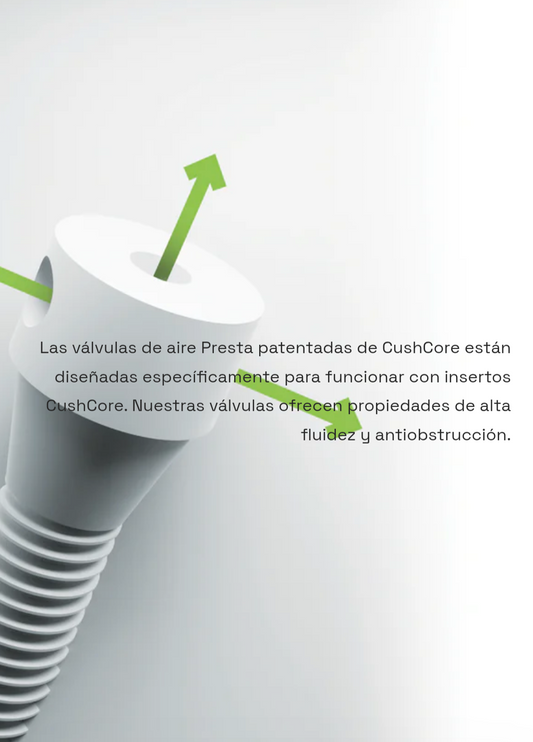Válvulas tubeless CushCore plata