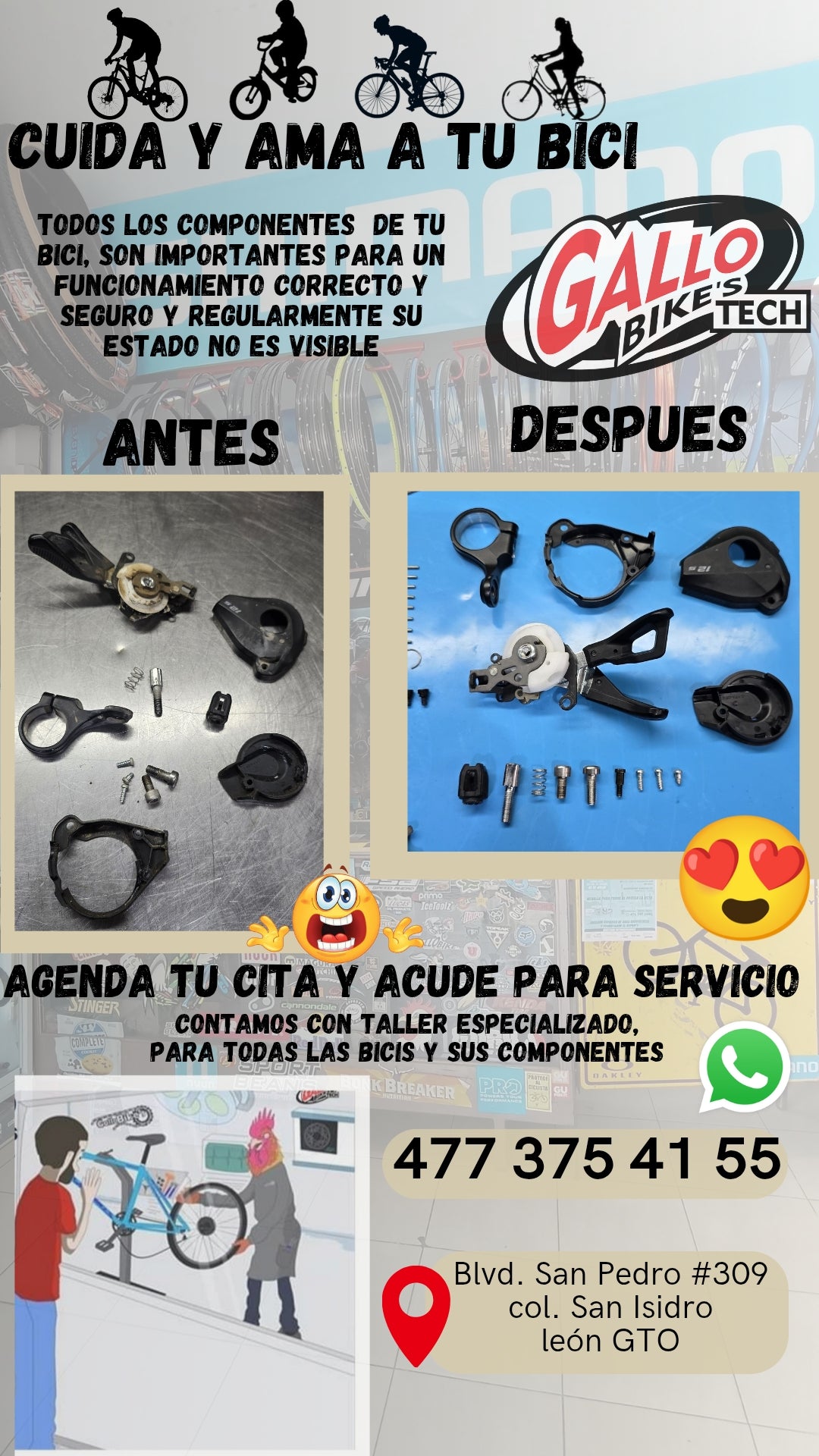 ¿CÓMO CUIDO MI BICI? DALE MANTENIMIENTO, SERVICIO Y CUIDADO CONAS MANOS EXPERTAS, QUE TODAS LAS BICIS LAS DEJAN 💯 Gallo Bikes's tech