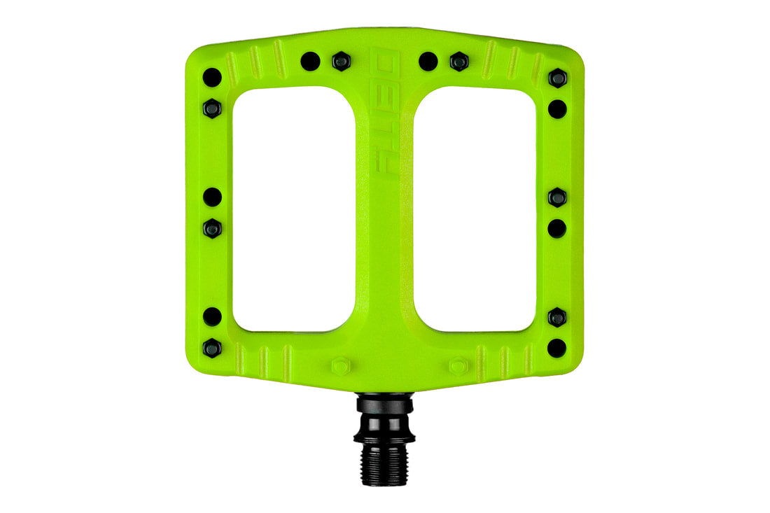 Pedales de nylon Deity Deftrap verde