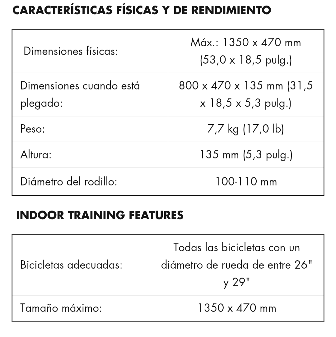 Rodillo de entrenamiento tacx Antares