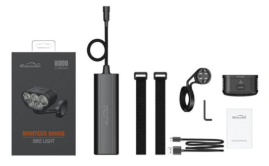 Luz delantera Magicshine monteer 8000lms galaxy V2 luz continua hasta 32hrs