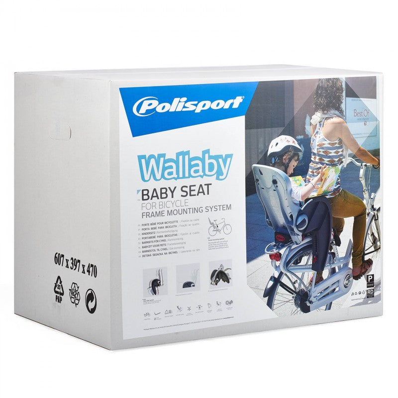 Silla para bici porta bebe/niño POLISPORT wallaby max 22kg Z5O