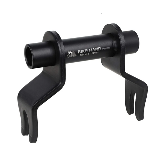 Adaptador de horquilla /  rack vaquita de 9mm a 15x100mm