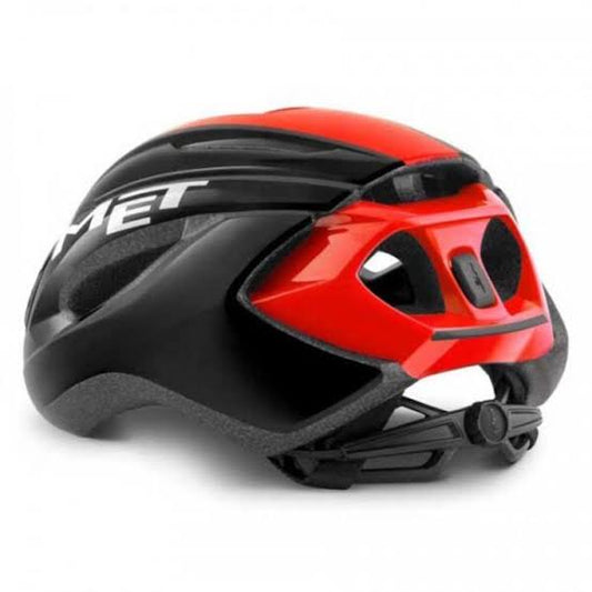 Casco MET strale negro / rojo