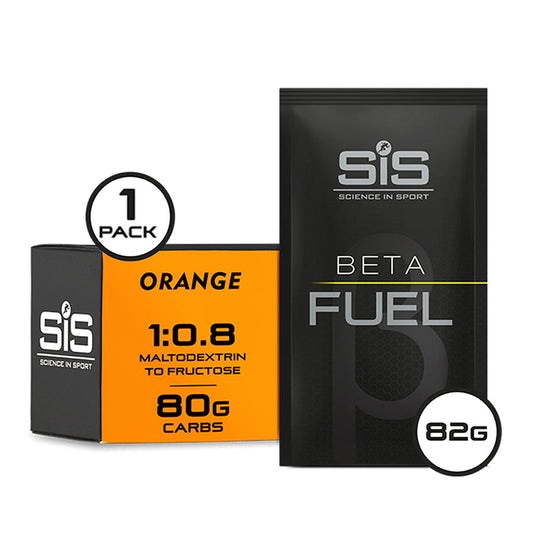 Polvo diluible en agua SIS Beta Fuel 80 sabor naranja caja de 15pz de 82gr