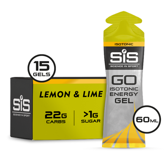 Gel SIS Go Energy gel sabor lima limón caja con 30pz de 60ml