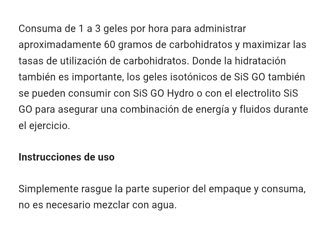 Gel SIS Go Energy gel sabor manzana de 60ml