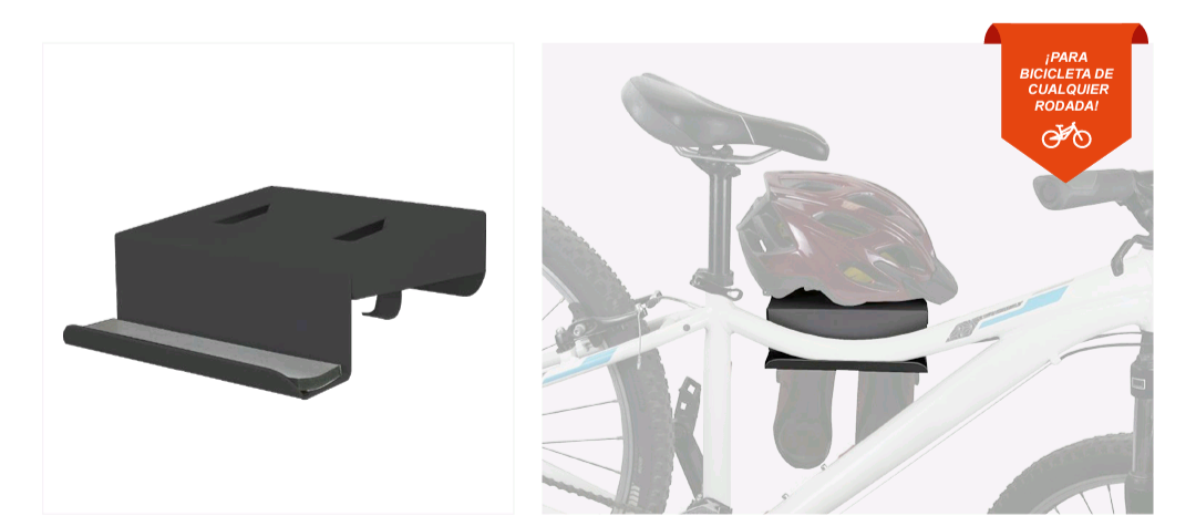 Rack de pared para bici y organizador de equipo ciclista