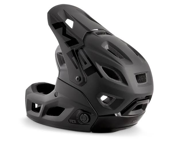 Casco MET Parachute full face desmontable 2 en 1 negro