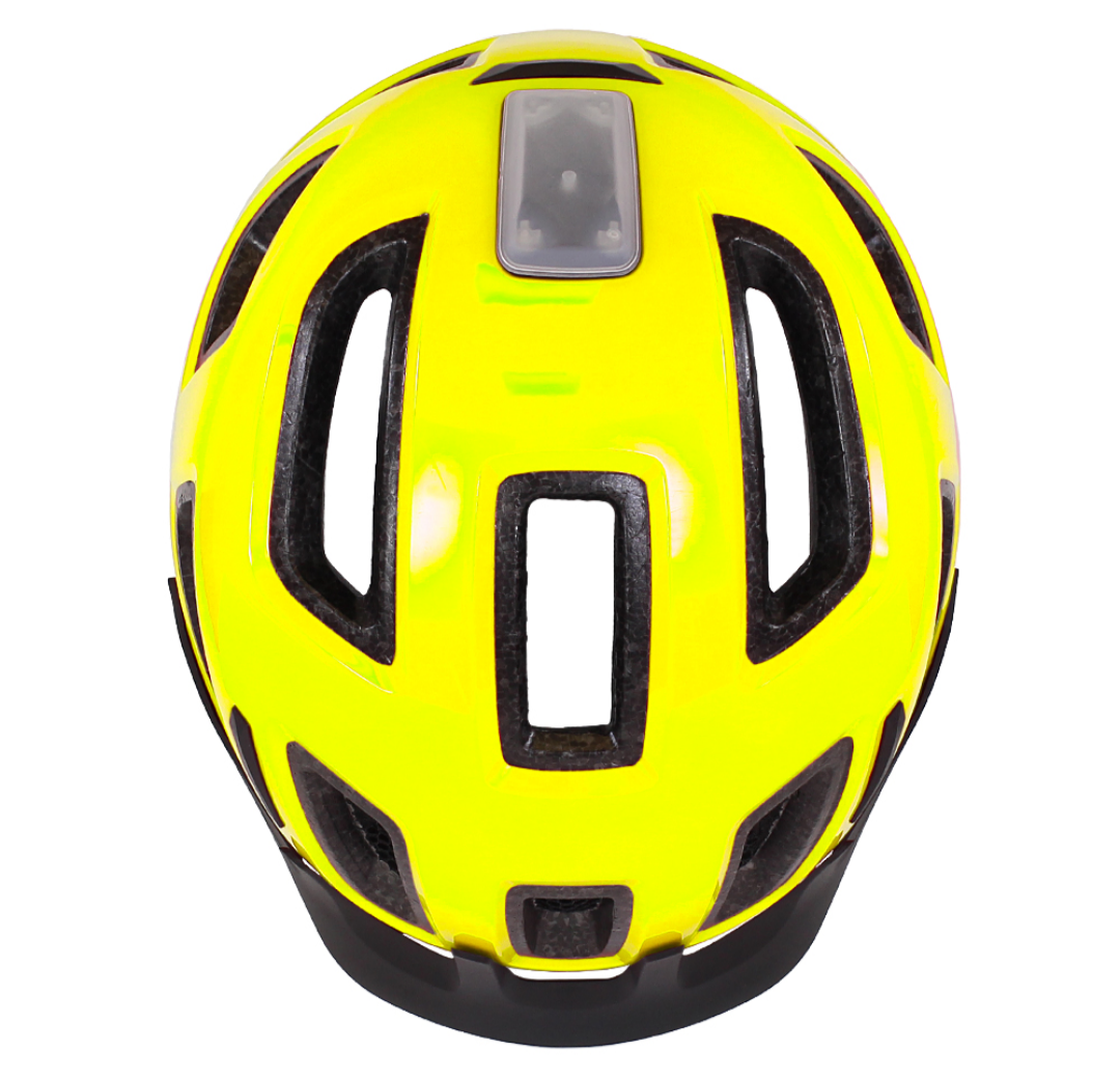 Casco SERFAS metro verde limón con luz trasera