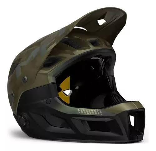 Casco MET Parachute full face desmontable 2 en 1 verde militar