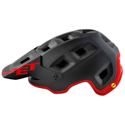 Casco MET Terranova MIPS negro con rojo