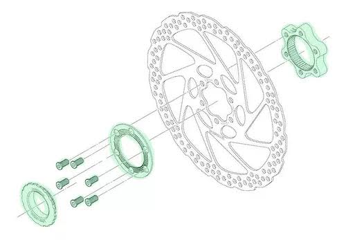 Adaptador Shimano  de disco 6 tornillos a Center lock SM-RTAD05