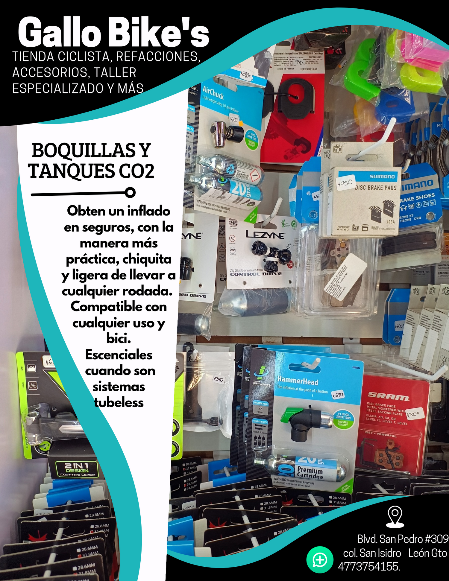 Boquillas de aire y tanques de CO2