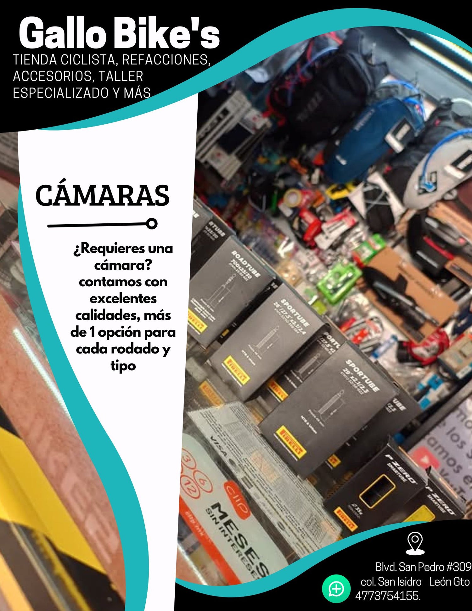 Cámaras para todos los rodados y válvulas